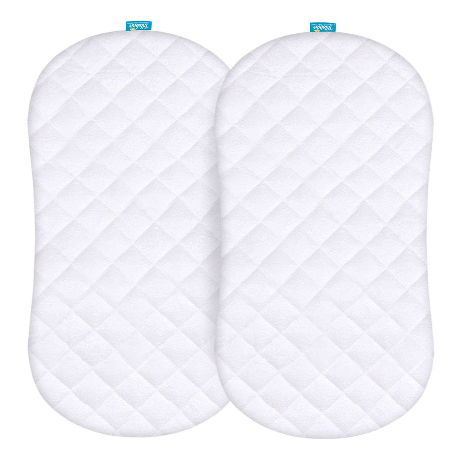 Waterproof Bassinet Mattress Pad Cover Compatible with Halo Bassinet Swivel, Glide, Premiere & Luxe Series Sleeper(18"×30"), 2 Pack, Ultra Soft Viscose Made from Bamboo Terry Surface