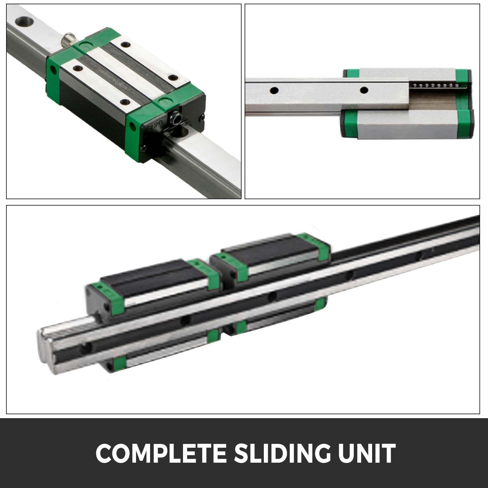 BestEquip Linear Guide Rail 2Pcs HGR20-1500mm Linear Slide Rail with 1Pcs RM1605-1500mm Ballscrew with BF12/BK12 Kit Linear Slide Rail Guide Rail Square for DIY CNC Routers Lathes Mills