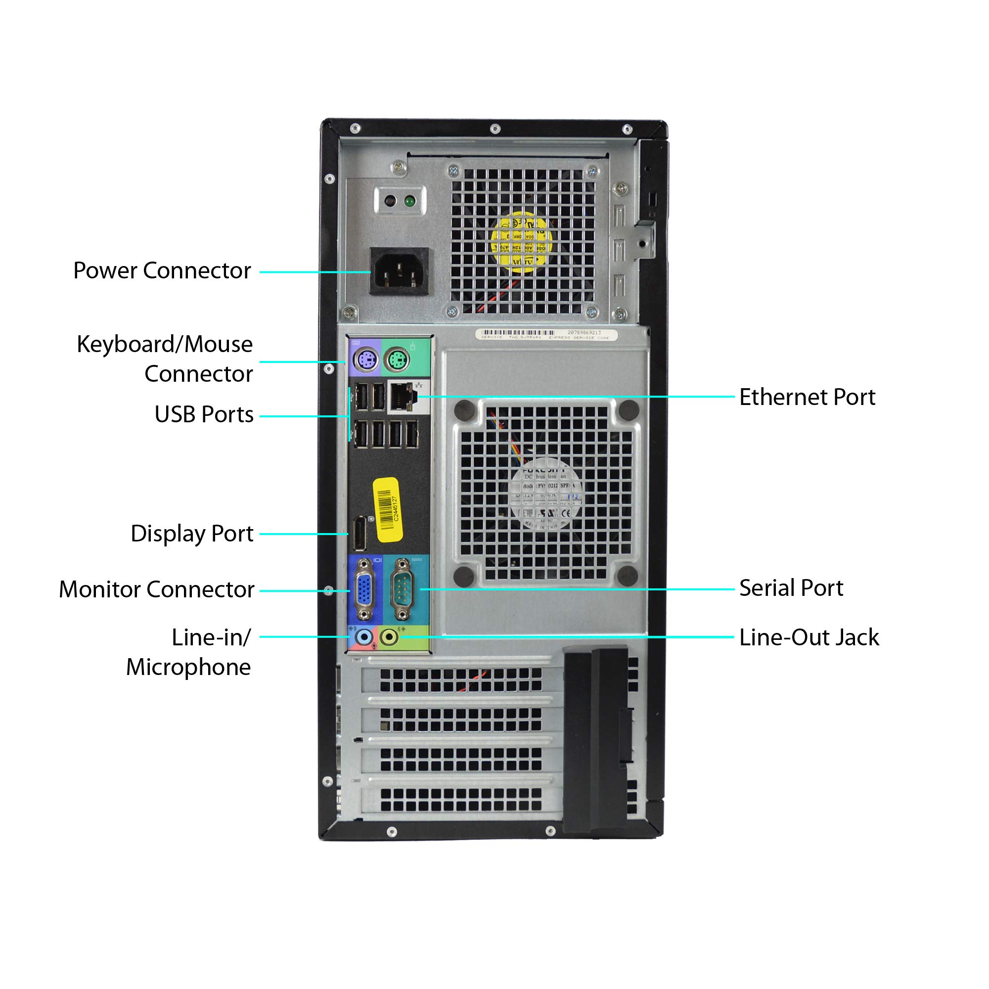 Dell Optiplex 790 Desktop Tower PC, Intel Quad Core i5 (3.10GHz) Processor, 16GB RAM, 2TB Hard Drive, Windows 10 Professional, DVD, Keyboard, Mouse, WiFi (Renewed)