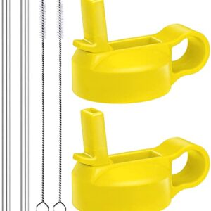 The Mass Wide Mouth Straw Lid Compatibility Most Sports Water Bottle (Kids Lemon)