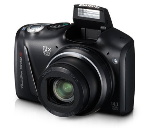 PowerShot SX150 is 14.1 MP Digital Camera with 12x Wide-Angle Optical Image Stabilized Zoom with 3.0-Inch LCD (Black) (Old Model) (Renewed)