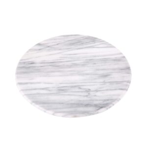 white marble lazy susan 12 inch kitchen turntable - spice organizer for countertops and cabinets
