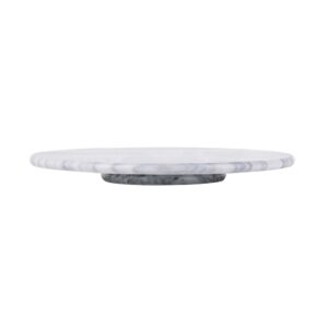 White Marble Lazy Susan 12 Inch Kitchen Turntable - Spice Organizer for Countertops and Cabinets