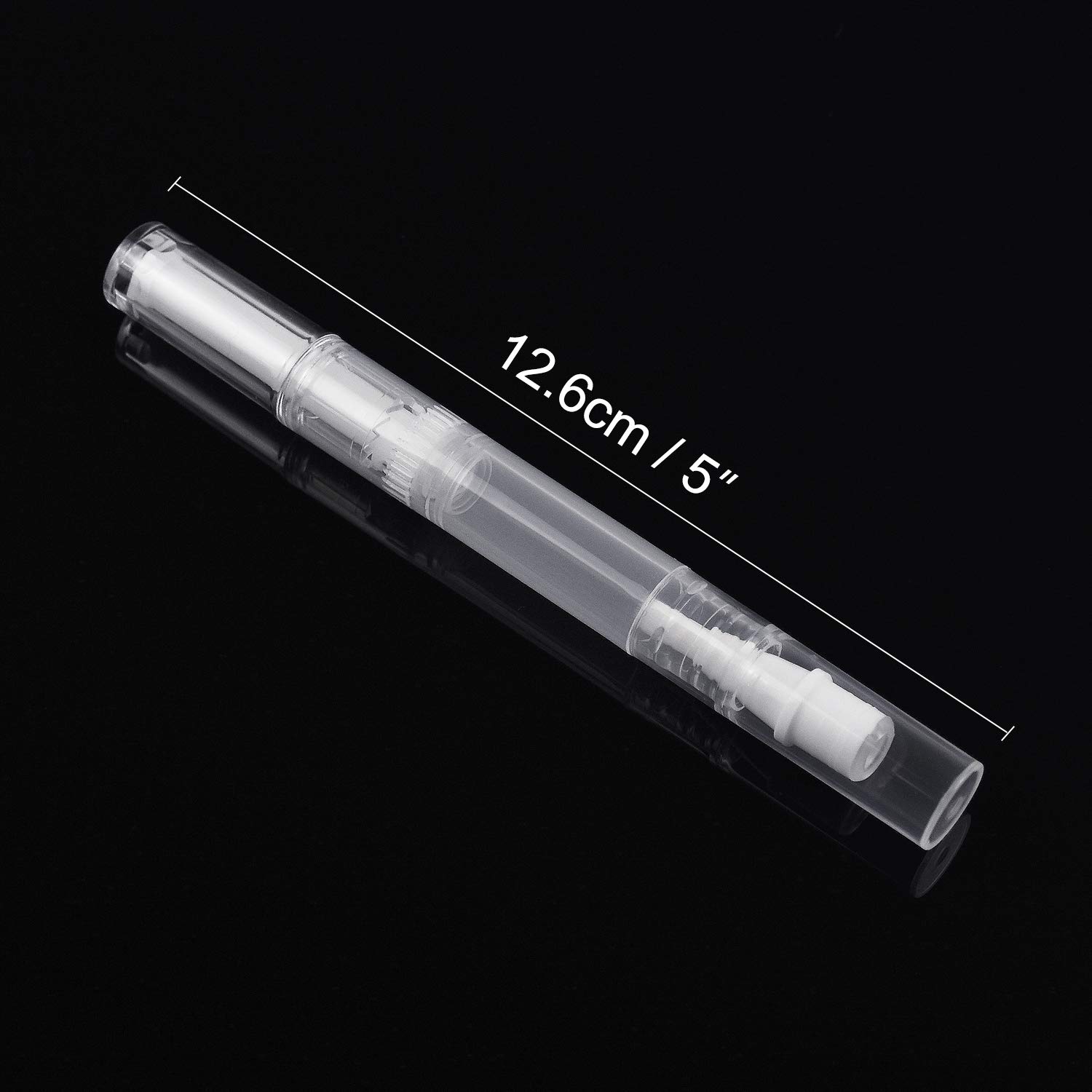 30Pack 3ML Transparent Twist Pens, Empty Nail Oil Pen Brush Cosmetic Lip Gloss Container Applicators