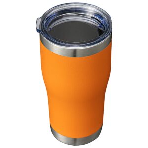 hasle outfitters 20 oz tumbler bulk, stainless steel tumblers with lid, vacuum insulated tumbler, double wall powder coated cup, coffee mugs, orange, 1 pack