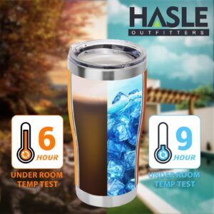 HASLE OUTFITTERS 20 oz Tumbler Bulk, Stainless Steel Tumblers with Lid, Vacuum Insulated Tumbler, Double Wall Powder Coated Cup, coffee mugs, Orange, 1 Pack