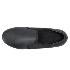 Linodes Unisex PU Leather Slip On Tap Shoe Dance Shoes for Women and Men's Dance Shoes-Black-8M