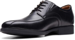clarks men's whiddon pace oxford, black leather, 11
