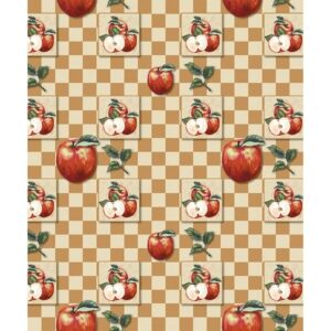 Magic Cover Vinyl Top Non-Adhesive Shelf Liner 12-inch 5-feet Apple Check Pack of 6 Multi Color