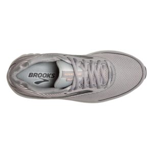 Brooks Women's Addiction Walker Suede Walking Shoe - Alloy/Oyster/Peach - 8.5 Wide