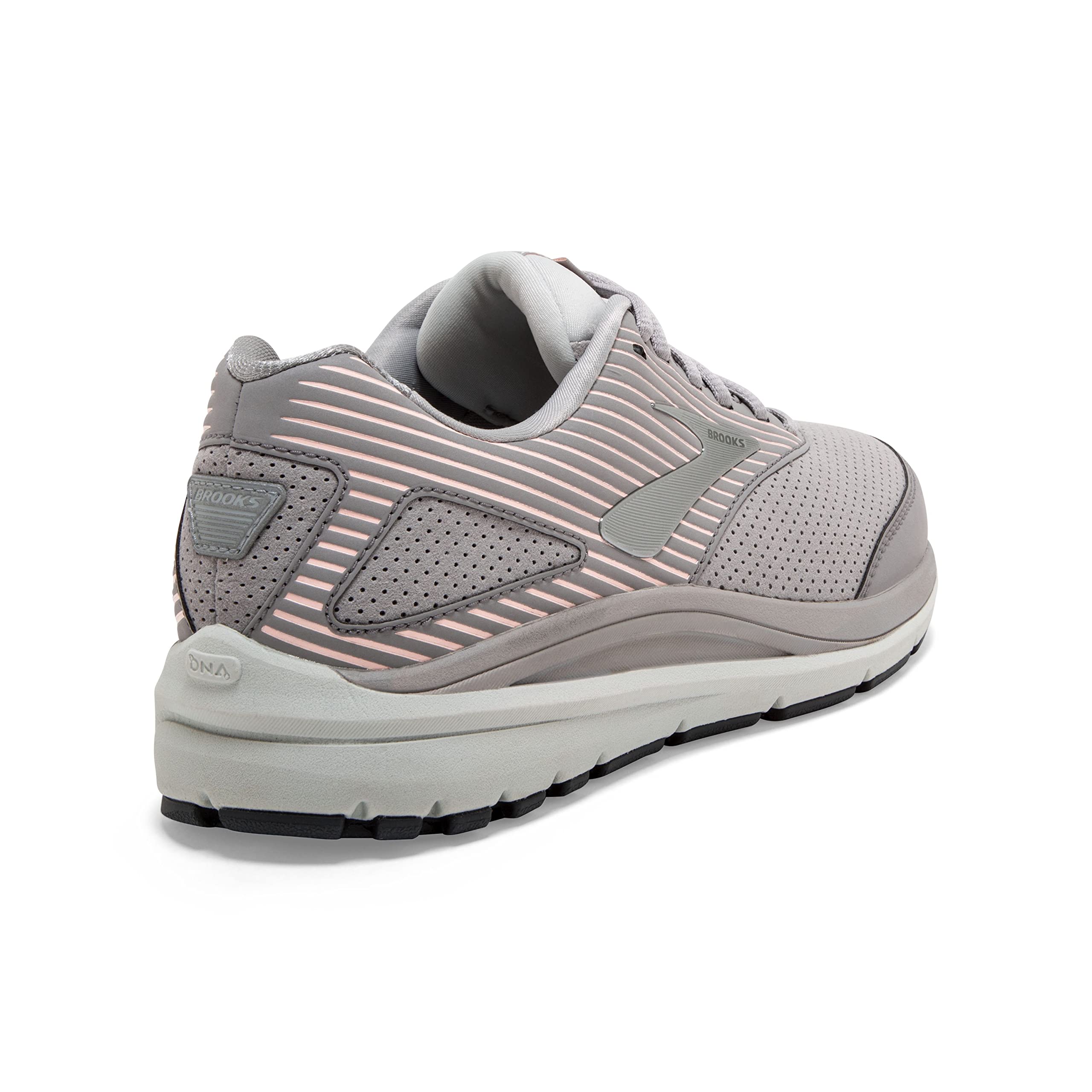 Brooks Women's Addiction Walker Suede Walking Shoe - Alloy/Oyster/Peach - 8.5 Wide