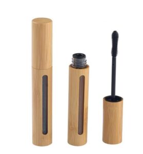 natuworld 2pcs 6ml bamboo mascara tube bottles refillable empty eyelash container vials with eyelash wand and plug for castor oil eyelash growth oil diy mascara travel bottles makeup beauty tools