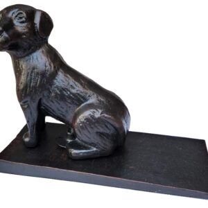 LuLu Decor, Cast Iron Dog Door Stopper, Doorstops Weight 6 Lbs (Black)