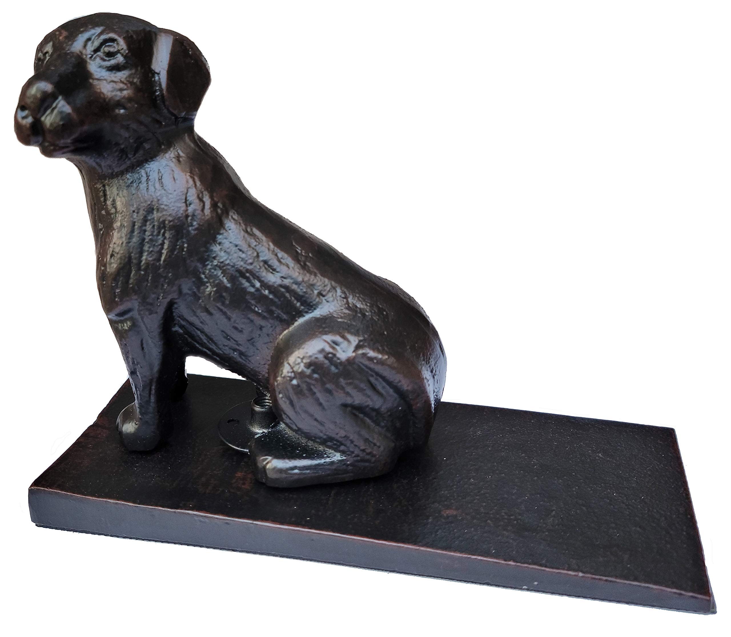 LuLu Decor, Cast Iron Dog Door Stopper, Doorstops Weight 6 Lbs (Black)