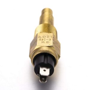 Knowtek 1/4 NPT 14mm Thread Diesel Engine Oil Water Temperature Sensor 120 C Alarm Brass Universal 6V-24V for Generator VDO Type