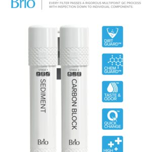 Brio 2 Stage Water Cooler Filter Replacement Kit - for Models with "UVF2" - 1500 Gallons