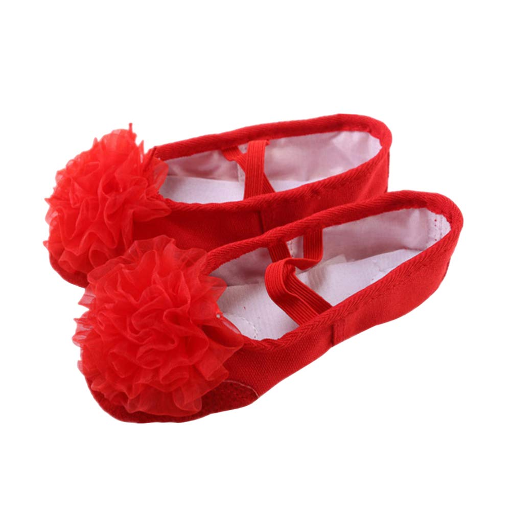 1 Pair Dance Shoes Ugs for Women Slippers Flat Dress Shoes for Women Ballet Shoes Womans Slippers Flat Dress Shoes Flat Shoes for Women Girl Set Red Child