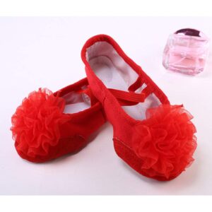 1 Pair Dance Shoes Ugs for Women Slippers Flat Dress Shoes for Women Ballet Shoes Womans Slippers Flat Dress Shoes Flat Shoes for Women Girl Set Red Child