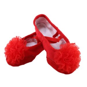 1 Pair Dance Shoes Ugs for Women Slippers Flat Dress Shoes for Women Ballet Shoes Womans Slippers Flat Dress Shoes Flat Shoes for Women Girl Set Red Child