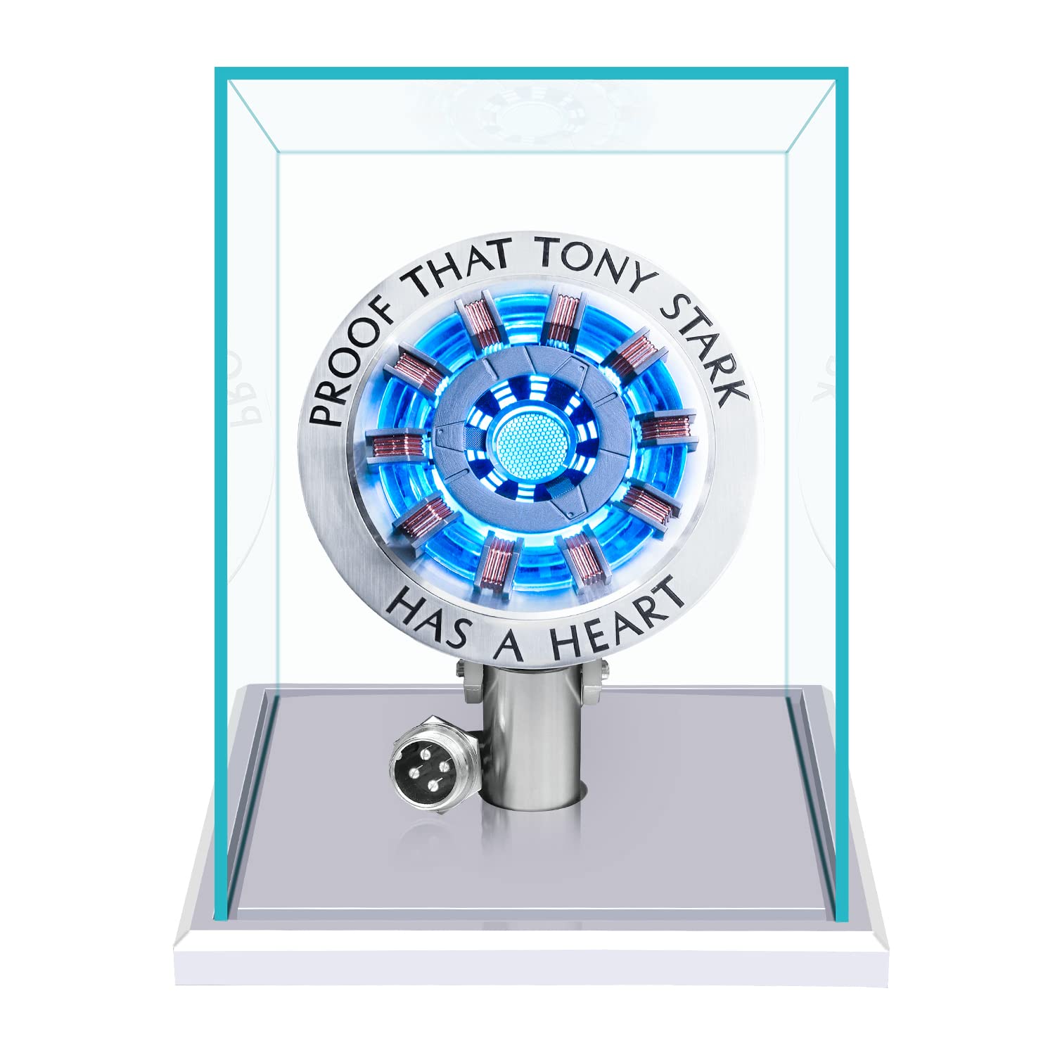 New Version 1:1 Iron Man Arc Reactor MK2, with LED Light,Touch Sensitive, No Remote Control Required,Totally Easy Assembly，USB Charge (with Display Case)