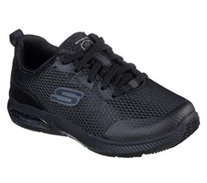 skechers women's work relaxed fit: dyna-air sr slip resistant sneaker, black, 9