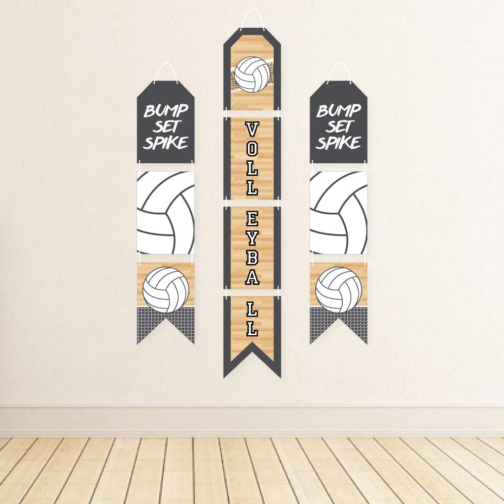 Big Dot of Happiness Bump, Set, Spike - Volleyball - Hanging Vertical Paper Door Banners - Baby Shower or Birthday Party Wall Decoration Kit - Indoor Door Decor