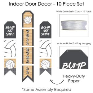 Big Dot of Happiness Bump, Set, Spike - Volleyball - Hanging Vertical Paper Door Banners - Baby Shower or Birthday Party Wall Decoration Kit - Indoor Door Decor