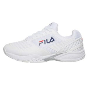 fila women's axilus 2 energized sneaker, white/white navy, 8