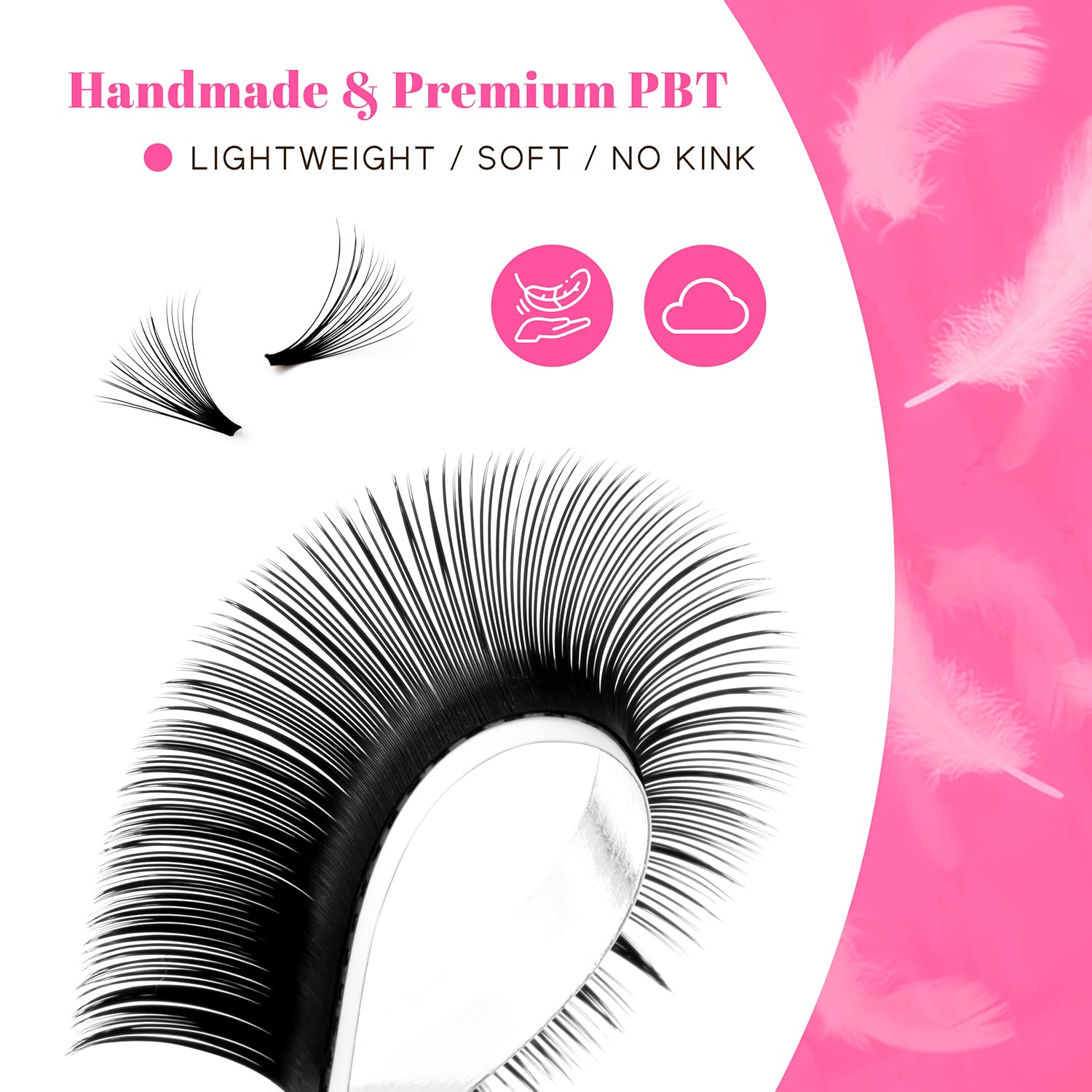 TDANCE Easy Fan Lash Extension Rapid Blooming Volume Eyelash Extensions C CC D DD J B L Curl 0.03-0.12mm Thickness Easy Fan Volume Lashes Self Fanning Eyelashes Extension (CC-0.05,8-15mm)