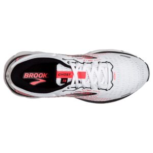 Brooks Women's Ghost 13 Running Shoe - White/Pink/Black - 11.5 Medium