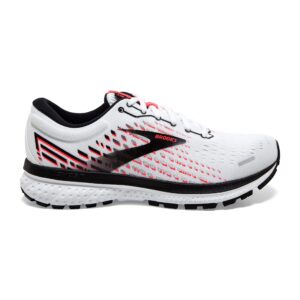 Brooks Women's Ghost 13 Running Shoe - White/Pink/Black - 11.5 Medium