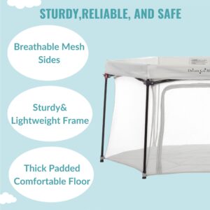 Dream On Me Onyx Playpen in Grey, Baby Playpen, Portable and Lightweight, Playpen for Babies and Toddler - Comes with a Comfortable Padded Floor