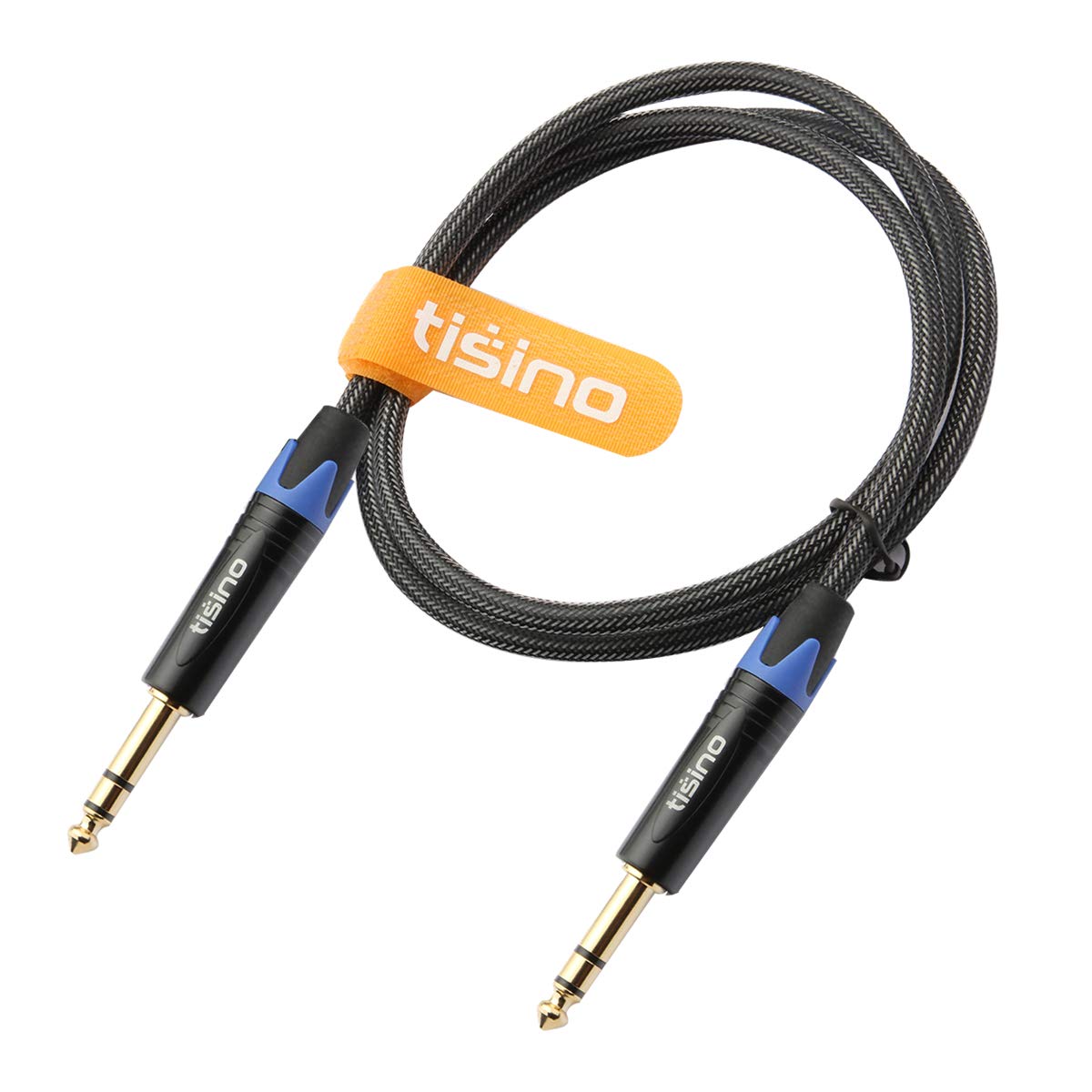 tisino 1/4 inch TRS Cable, Quarter inch 1/4 TRS to TRS Balanced Stereo Audio Cable Male to Male Pro Interconnect Cable, Nylon Braid - 6 FT