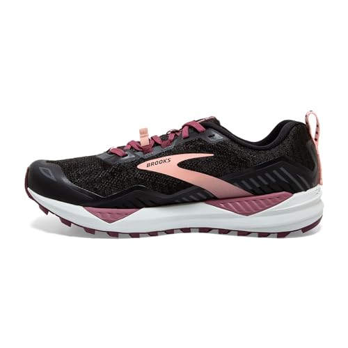 Brooks Women's Cascadia 15 Trail Running Shoe - Black/Ebony/Coral Cloud - 5.5 Medium