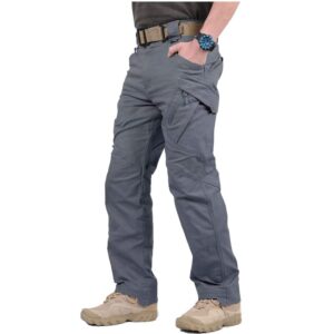 carwornic gear men's hiking tactical pants lightweight cotton outdoor military combat cargo trousers gray