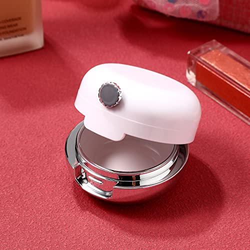 Beaupretty 2 Pieces Plastic Lips Balm Jars Empty Lip Mask Holder Box with Silicone Lip Brush Mirror Refillable Lipstick Pot for Home Travel