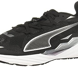 PUMA womens Ultraride Cross Trainer, Puma Black-metallic Silver, 8 US