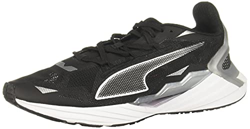 PUMA womens Ultraride Cross Trainer, Puma Black-metallic Silver, 8 US