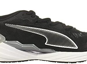 PUMA womens Ultraride Cross Trainer, Puma Black-metallic Silver, 8 US