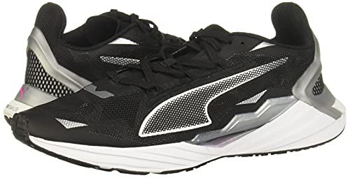 PUMA womens Ultraride Cross Trainer, Puma Black-metallic Silver, 8 US