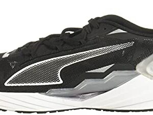 PUMA womens Ultraride Cross Trainer, Puma Black-metallic Silver, 8 US