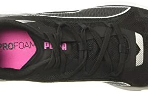 PUMA womens Ultraride Cross Trainer, Puma Black-metallic Silver, 8 US