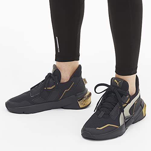 PUMA womens PROVOKE XT, Puma Black-Puma Team Gold, 7.5