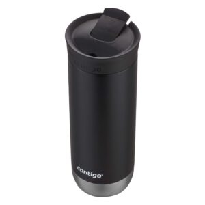 Contigo Huron Vacuum-Insulated Stainless Steel Travel Mug with Leak-Proof Lid, Keeps Drinks Hot or Cold for Hours, Fits Most Cup Holders and Brewers, 20oz Licorice
