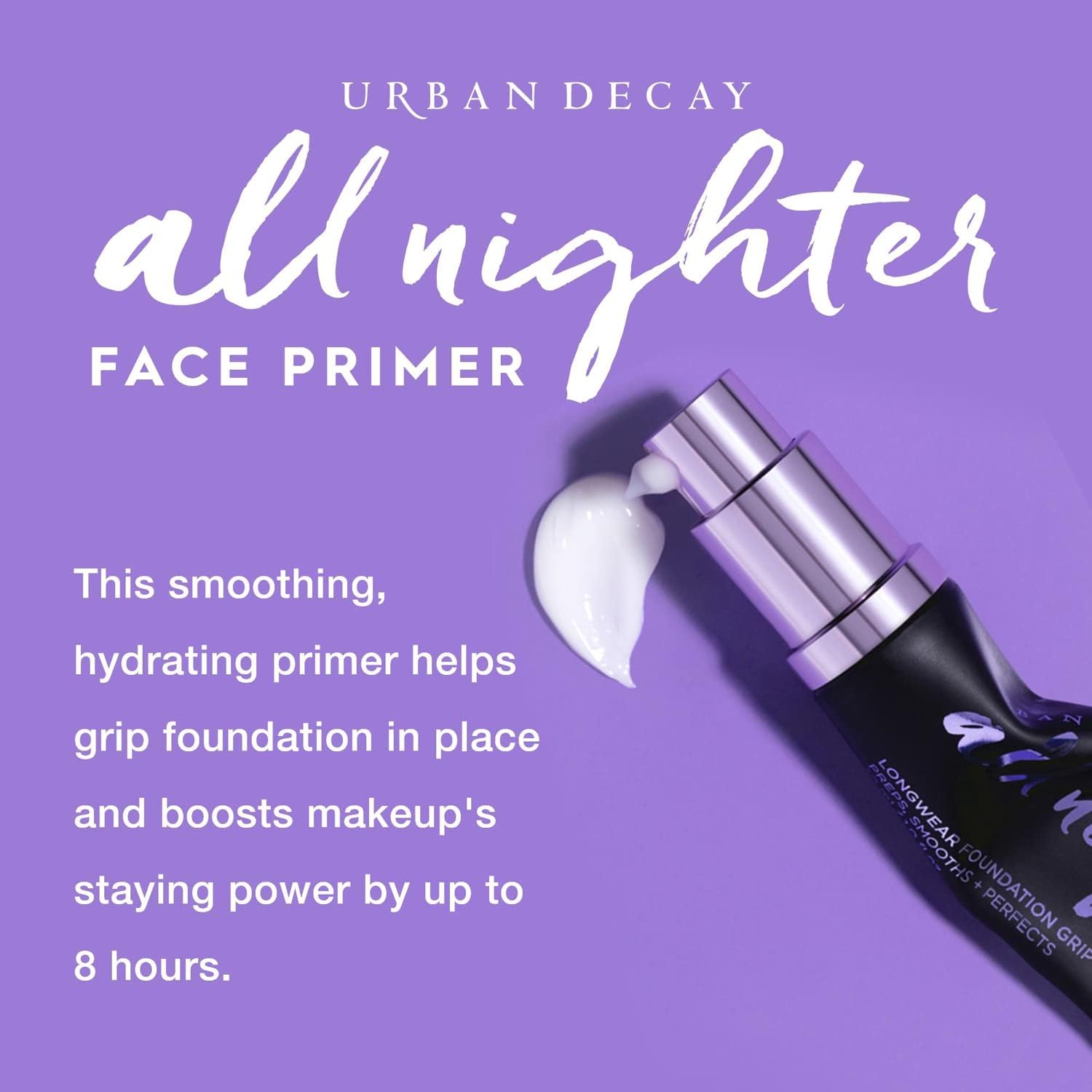 Urban Decay All Nighter Longwear Face Primer - Lightweight, Long-Lasting Formula - Locks Foundation in Place, Smooths & Hydrates Skin - 1.0 fl. oz