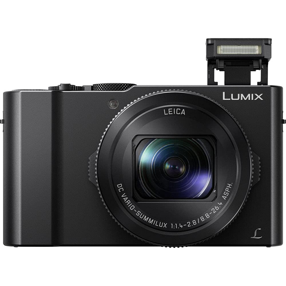 Panasonic Lumix DMC-LX10 Digital Camera (DMC-LX10K) - Bundle - with LED Video Light + Soft Bag + 12 Inch Flexible Tripod + Cleaning Set