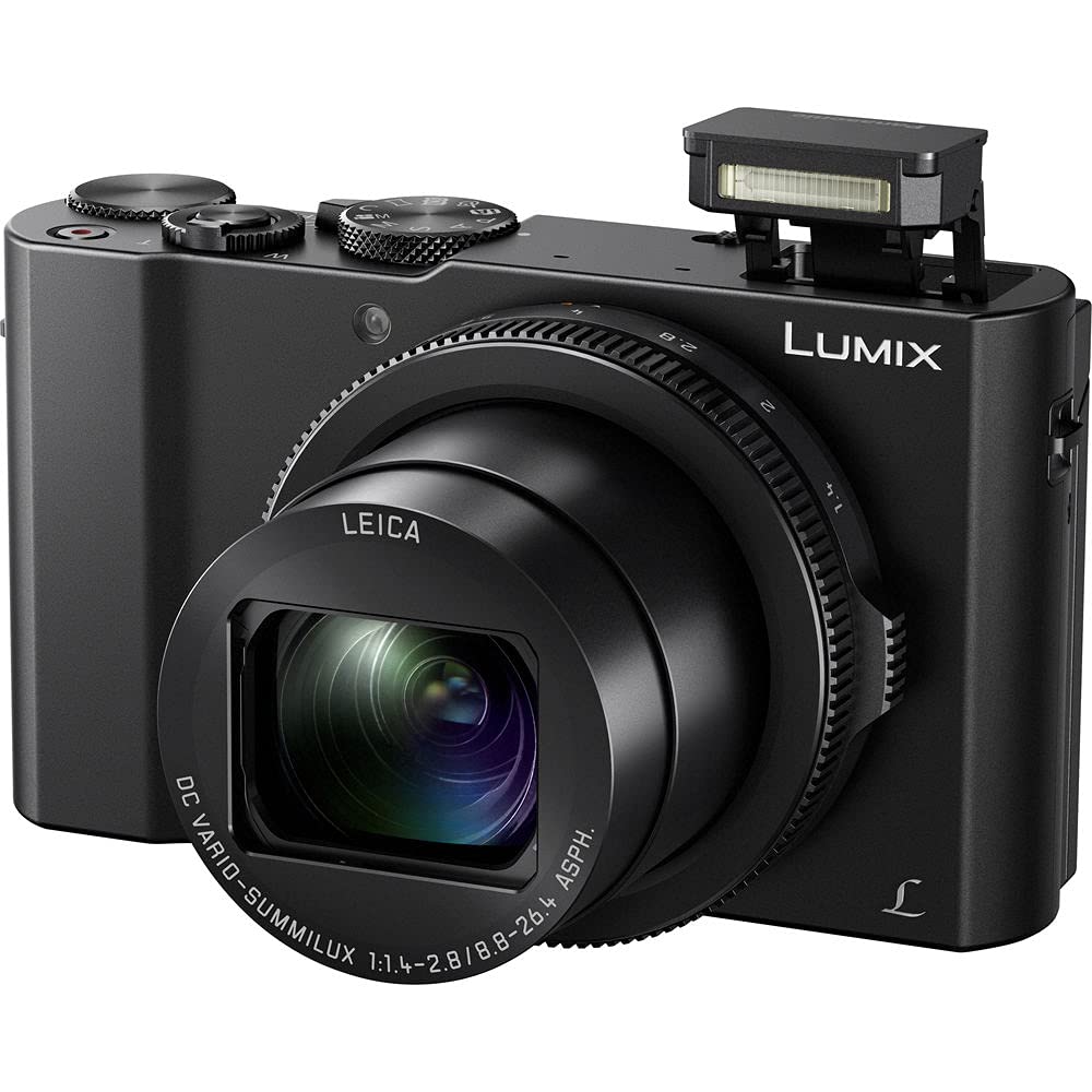 Panasonic Lumix DMC-LX10 Digital Camera (DMC-LX10K) - Bundle - with LED Video Light + Soft Bag + 12 Inch Flexible Tripod + Cleaning Set