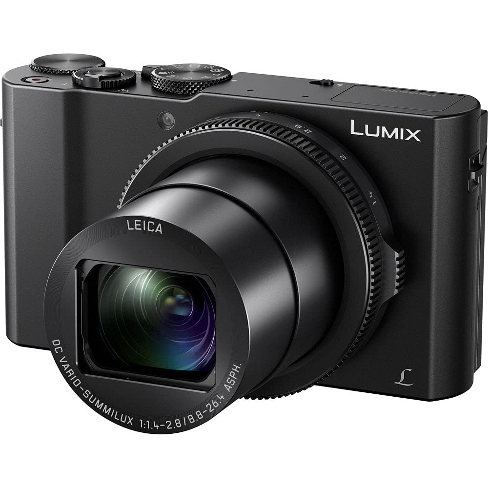 Panasonic Lumix DMC-LX10 Digital Camera (DMC-LX10K) - Bundle - with 64GB Memory Card + LED Video Light + Soft Bag + DMW-BLH7 Battery + 12 Inch Flexible Tripod + Cleaning Set