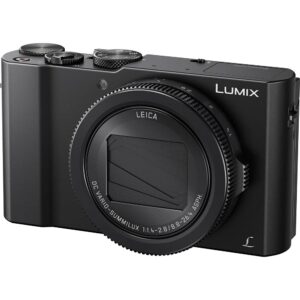 Panasonic Lumix DMC-LX10 Digital Camera (DMC-LX10K) - Bundle - with 64GB Memory Card + LED Video Light + Soft Bag + DMW-BLH7 Battery + 12 Inch Flexible Tripod + Cleaning Set