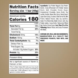 ZonePerfect Protein Bars, 10g Protein, Gluten-Free, Nutritious Snack Bar, Oatmeal Chocolate Chunk, 20 Bars